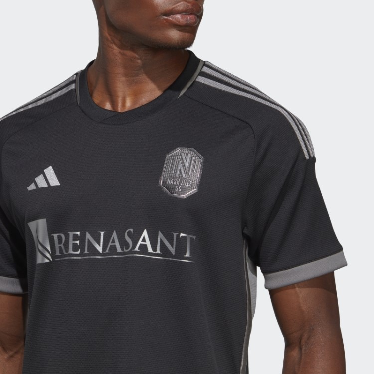 Nashville Sc 23/24 Away Camisa Autêntica Adidas Preto