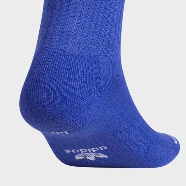 Meias Azuis Adidas Trefoil Crew 3 Pares