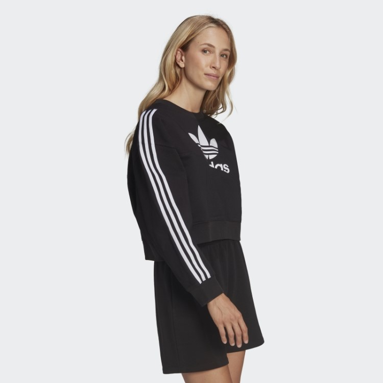 Moletom Preto Adicolor Dividido Em Trevo Adidas