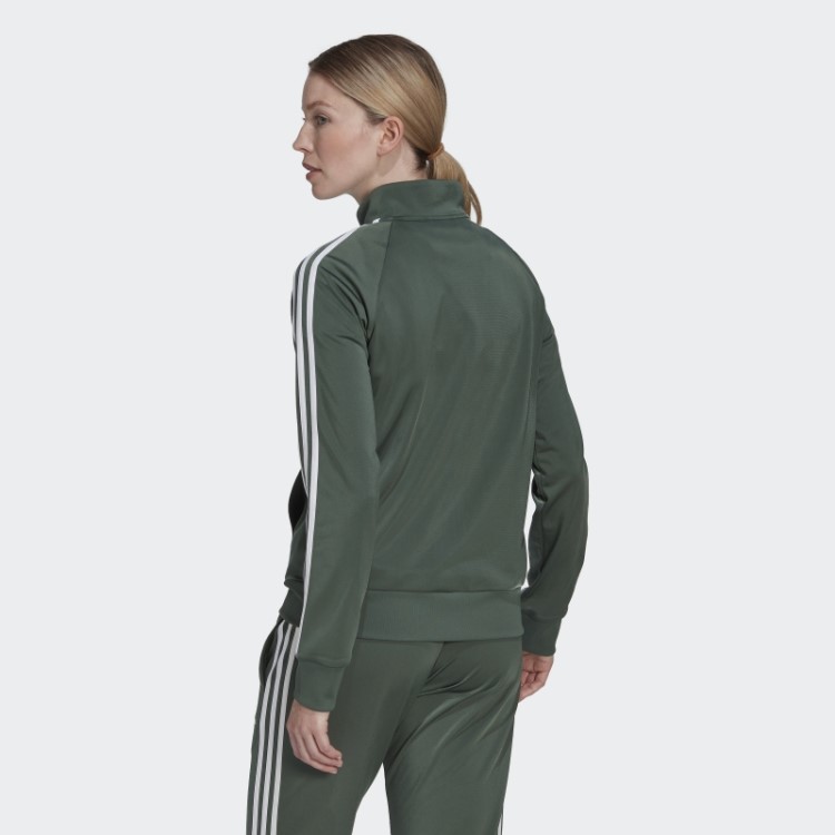 Jaqueta Adidas Green Oxide Primegreen Essentials Warm-up Slim Com As Três Listras