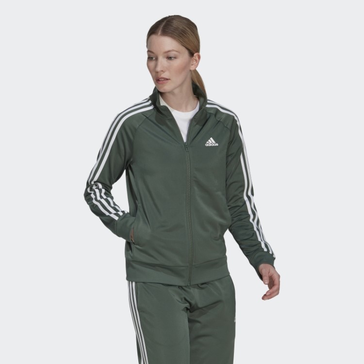 Jaqueta Adidas Green Oxide Primegreen Essentials Warm-up Slim Com As Três Listras