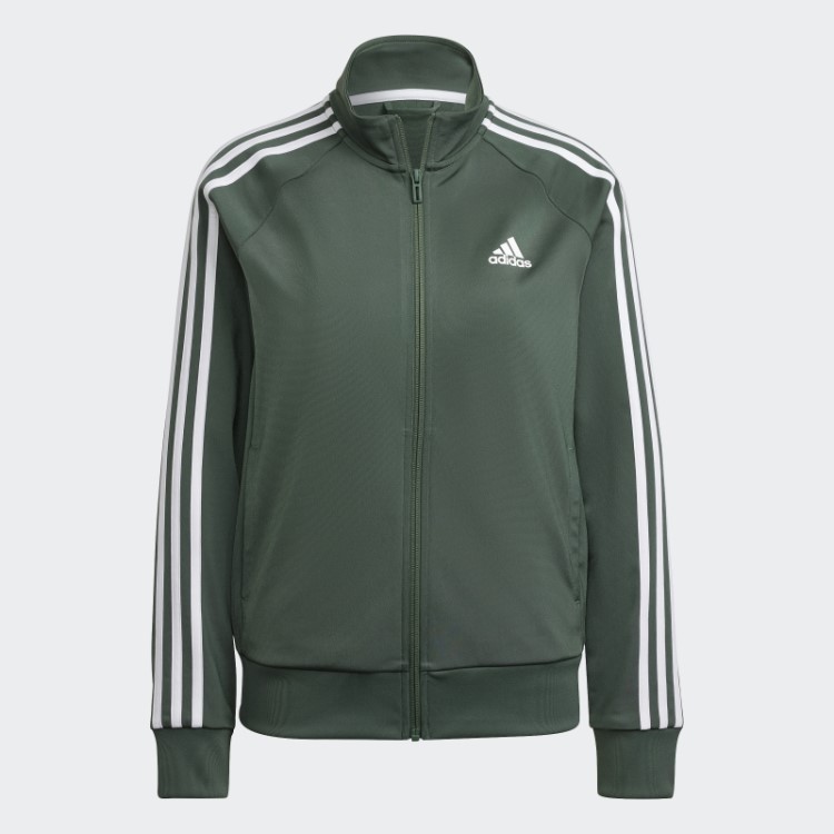 Jaqueta Primegreen Essentials Warm Up Slim Com As Três Listras Verde Óxido Adidas