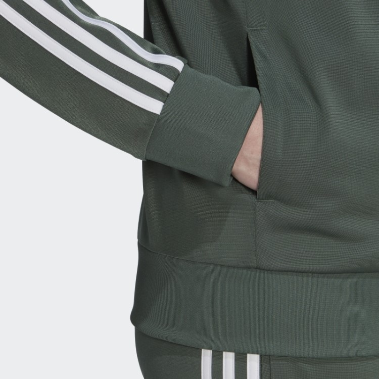 Jaqueta Primegreen Essentials Warm Up Slim Com As Três Listras Verde Óxido Adidas