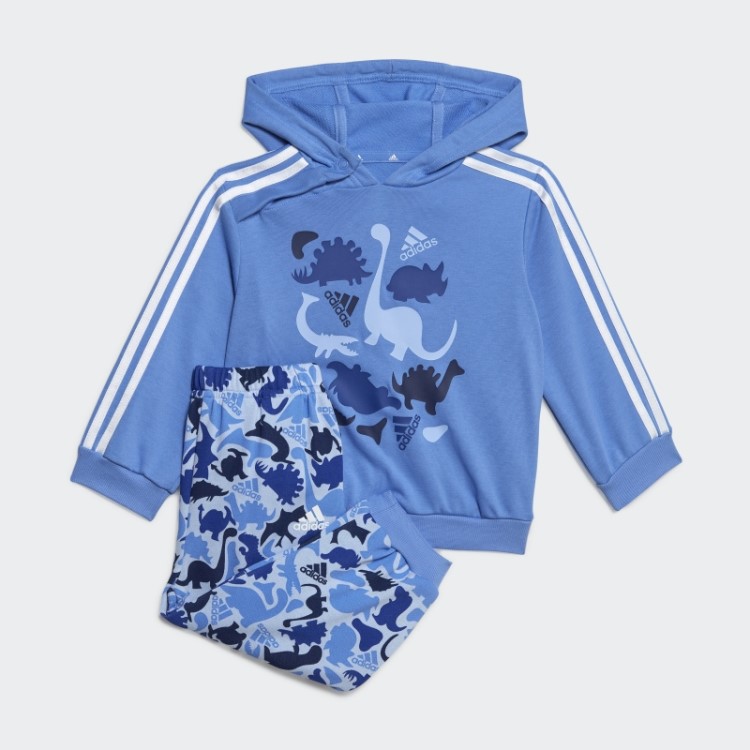Conjunto Jogger Felpudo Francês Com Estampa Camuflada De Dino Azul Adidas