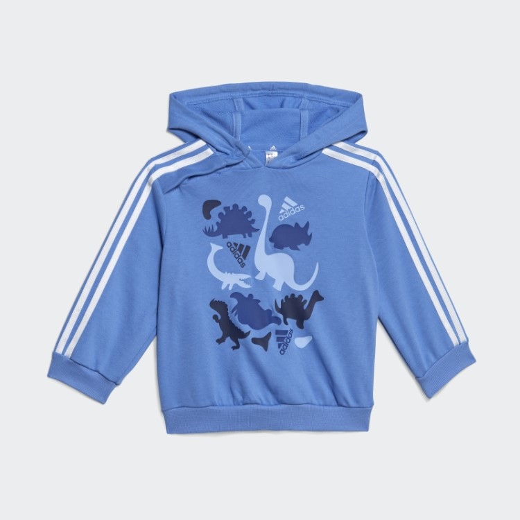 Conjunto Jogger Felpudo Francês Com Estampa Camuflada De Dino Azul Adidas