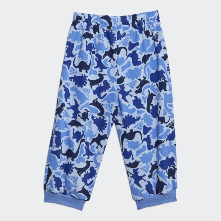 Conjunto Jogger Felpudo Francês Com Estampa Camuflada De Dino Azul Adidas