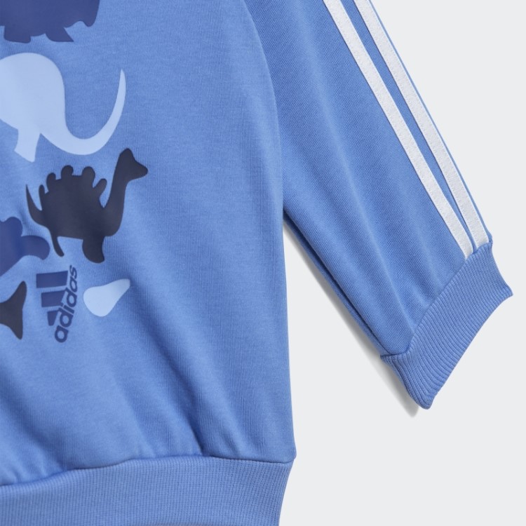 Conjunto Jogger Felpudo Francês Com Estampa Camuflada De Dino Azul Adidas