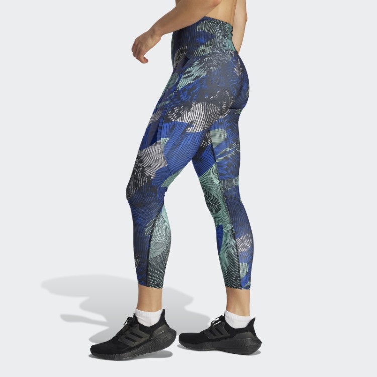 Legging Adidas Adizero Running Allover 7/8 Azul