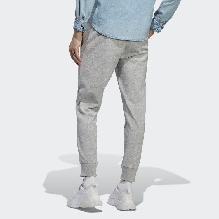 Calça De Punho Cônico De Jérsei único Essencial Adidas Cinza Médio