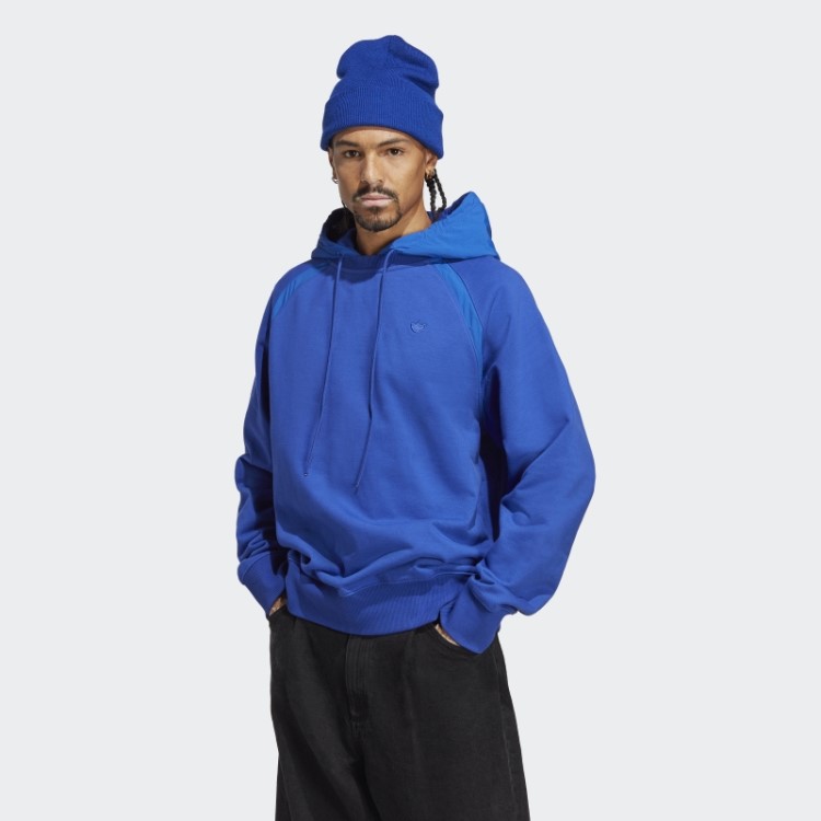 Jaqueta Adidas Azul Premium Essentials Com Capuz Em Nylon Enrugado