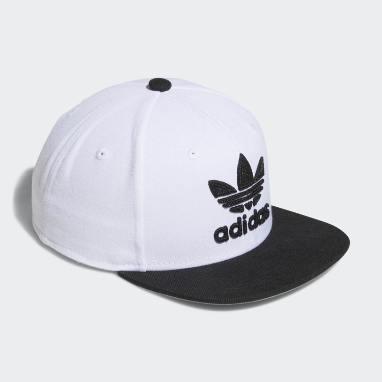 Jovens Originais Trefoil Cadeia Snapback Branco Moda Adidas