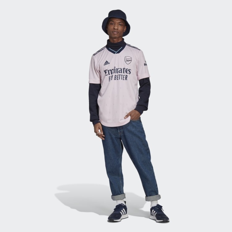 Arsenal Rosa 22/23 Terceira Camisa Autêntica Adidas