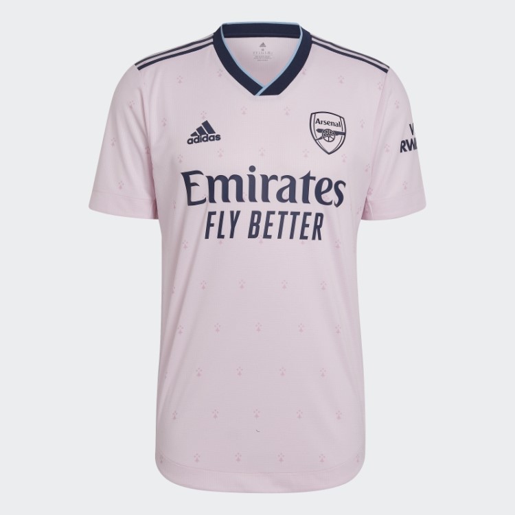 Arsenal Rosa 22/23 Terceira Camisa Autêntica Adidas