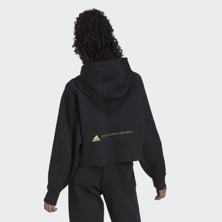 Adidas By Stella Mccartney Cropped Hoodie Preto Fashion