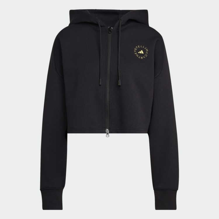 Adidas By Stella Mccartney Cropped Hoodie Preto Fashion