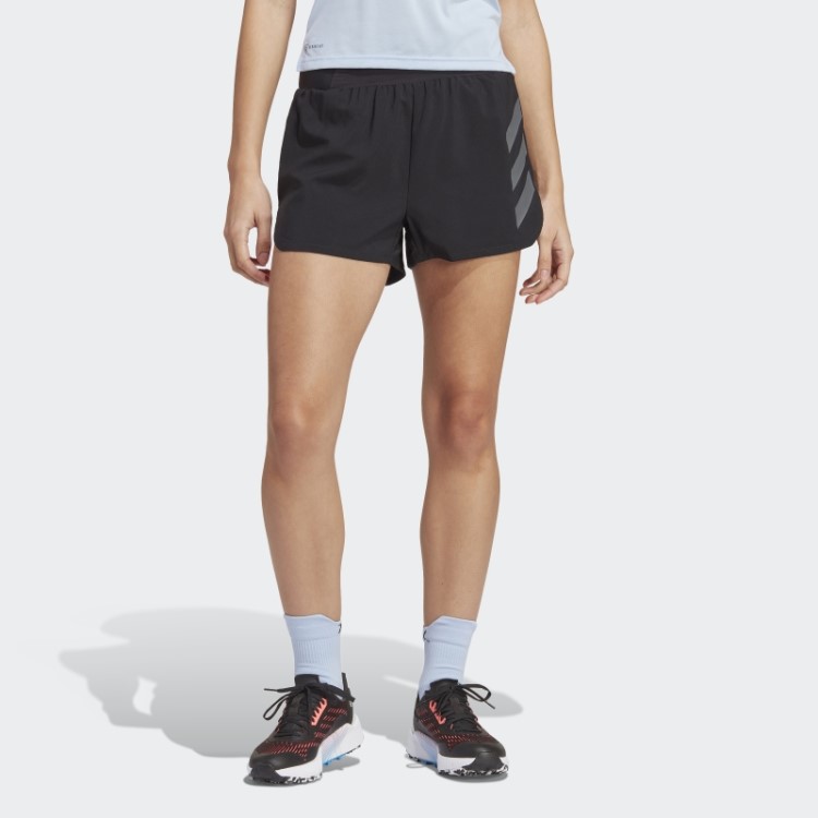Bermuda De Corrida Preta Adidas Terrex Agravic