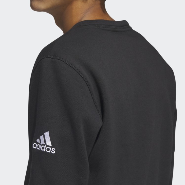 Moletom De Lã Da Tripulação Adidas Preto