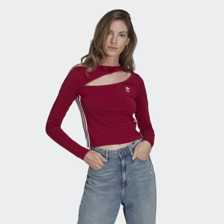 Blusa Adidas Central Com Recorte Cor De Vinho