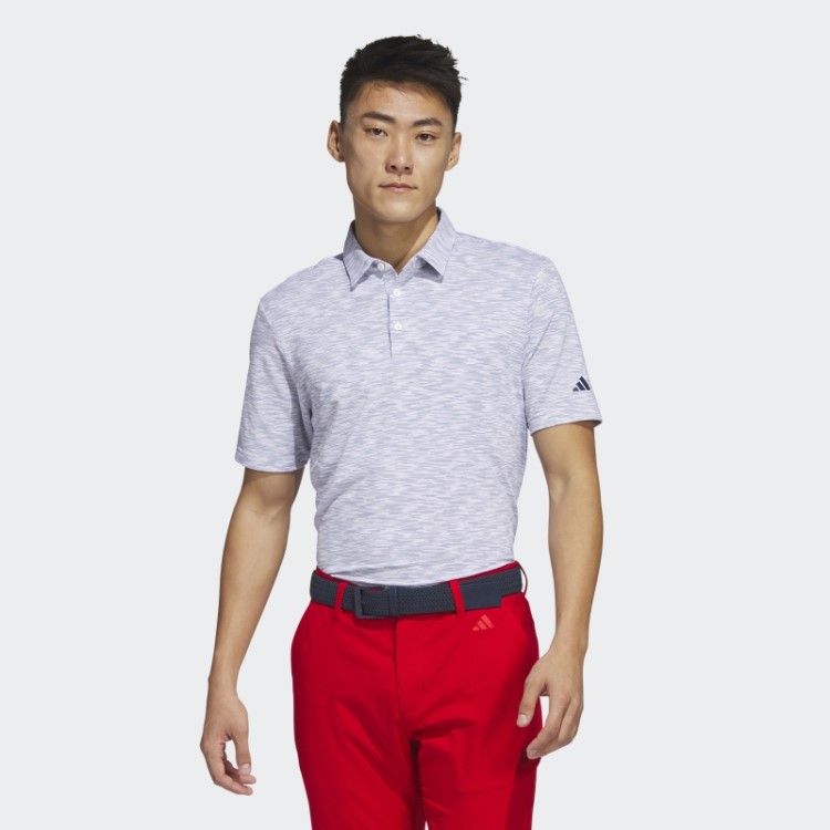 Camisa Polo De Golfe Space Dye Branca Adidas