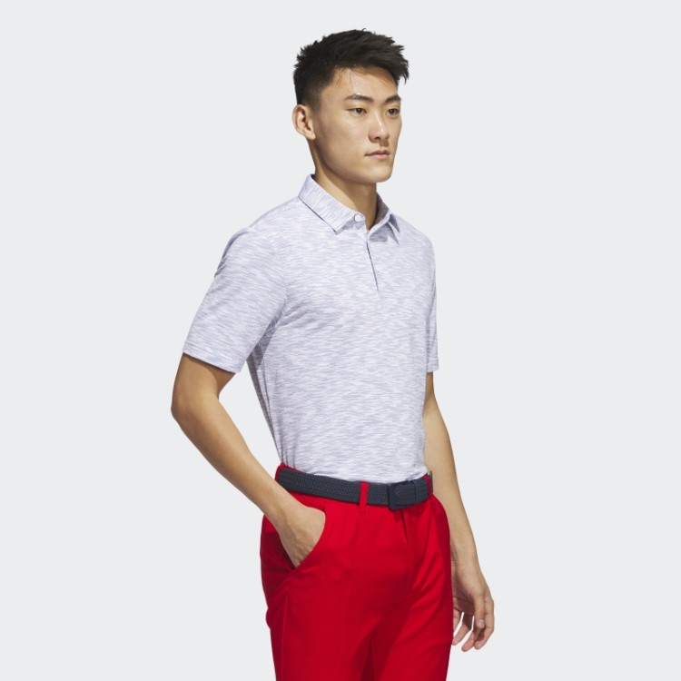 Camisa Polo De Golfe Space Dye Branca Adidas