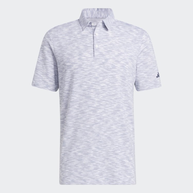 Camisa Polo De Golfe Space Dye Branca Adidas