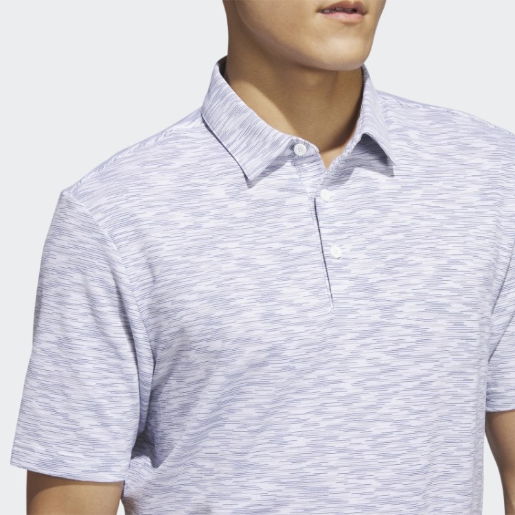 Camisa Polo De Golfe Space Dye Branca Adidas