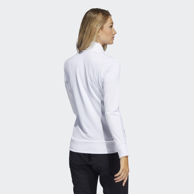 Jaqueta Texturizada Com Zíper Completo Adidas Branca