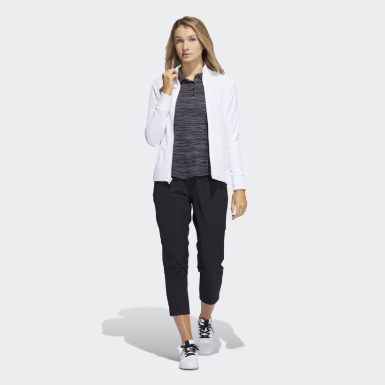 Jaqueta Texturizada Com Zíper Completo Adidas Branca