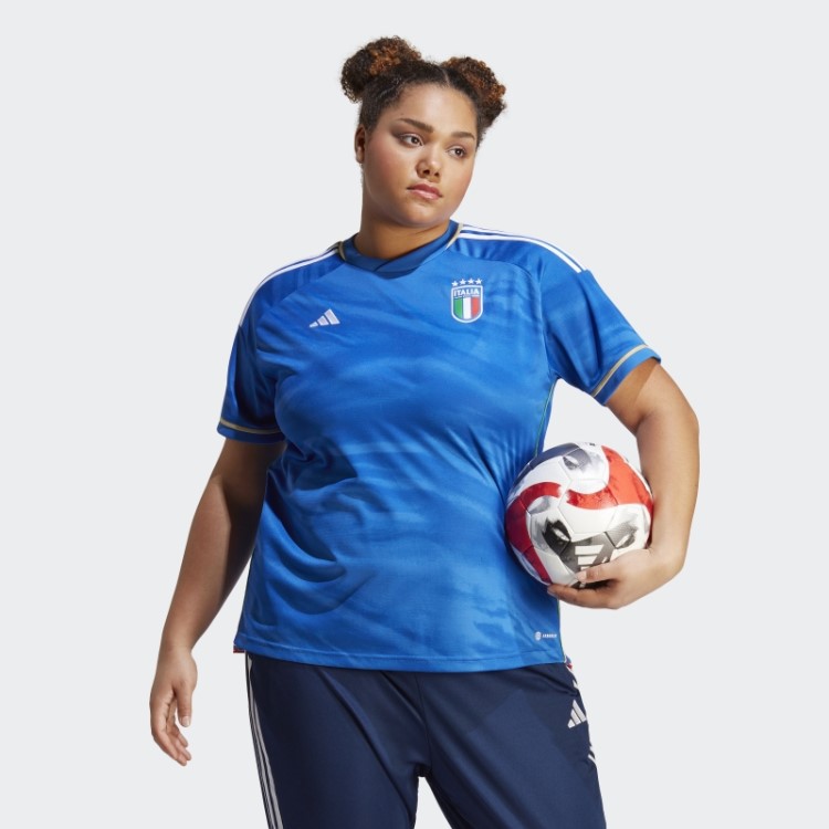 Camisa Azul Adidas Italia 23 (tamanho Grande)