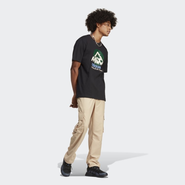 Camiseta Adidas Adventure Mountain Front Hot Black