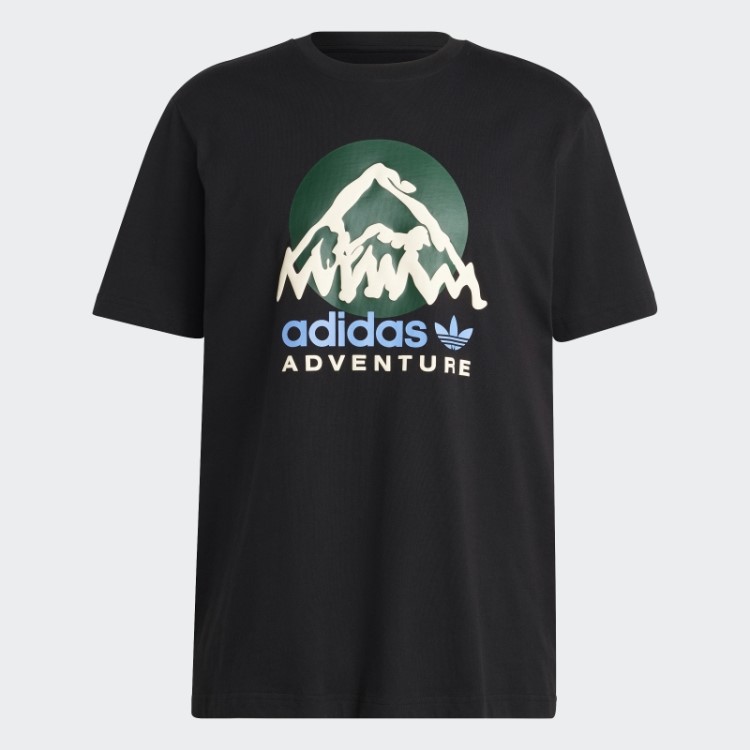 Camiseta Adidas Adventure Mountain Front Hot Black