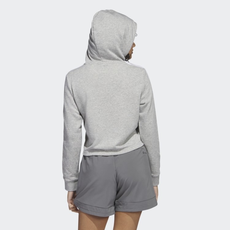 Alemanha Cropped Hoodie Cinza Adidas