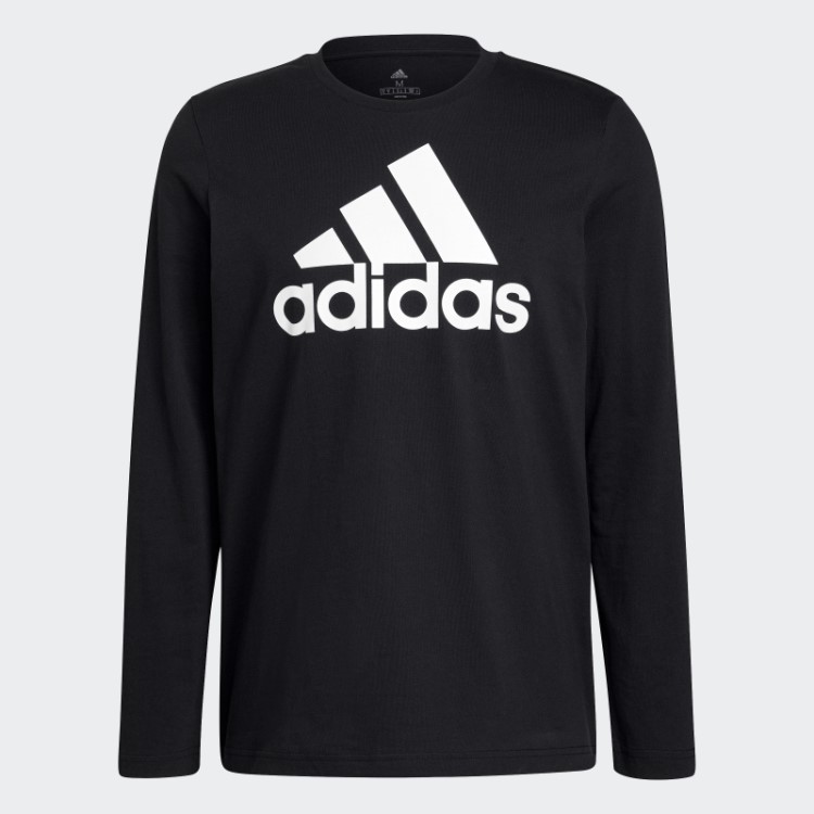 Camiseta De Manga Longa Preta Essencial Adidas