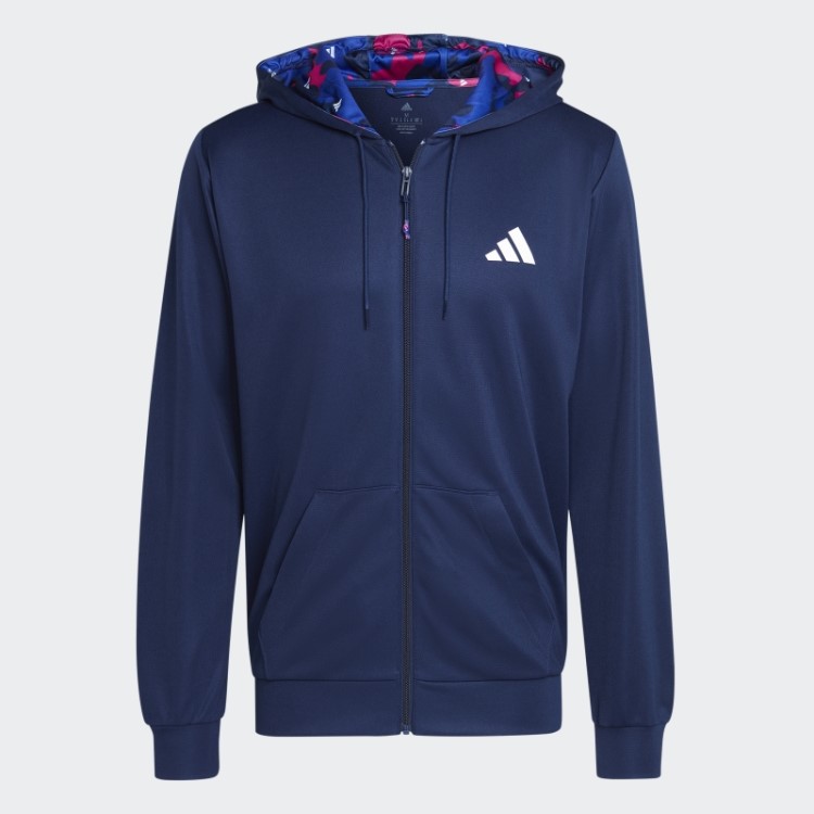 Adidas Train Essentials Jaqueta De Treinamento Sazonal Com Zíper Completo Azul Escuro