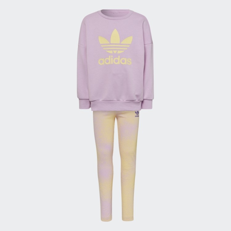 Conjunto De Equipe Com Logotipo Gráfico Adidas Lilás