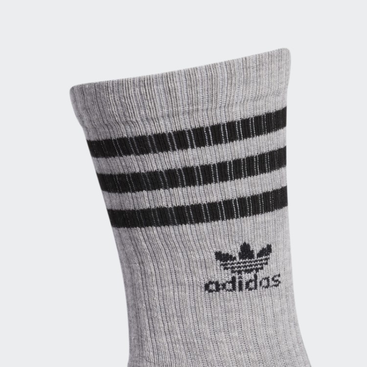 Meias Roller Crew Cinza Adidas 3 Pares