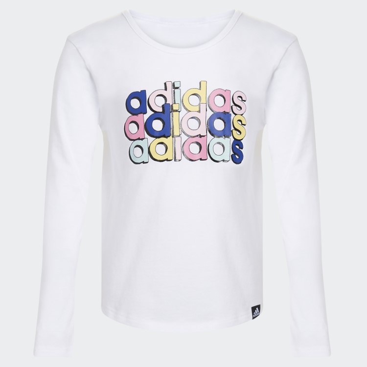 Camiseta Manga Longa Gola Redonda 23 Adidas Branca
