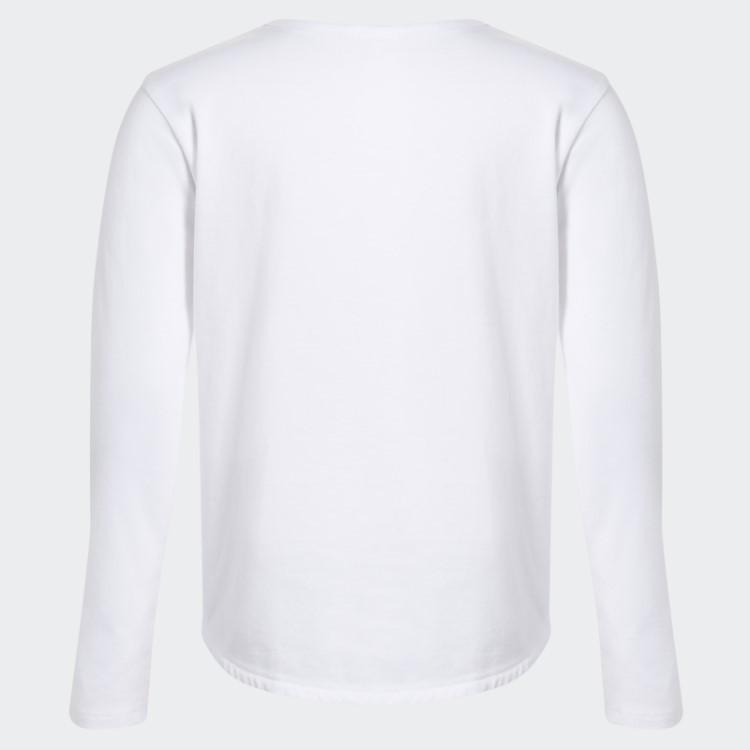 Camiseta Manga Longa Gola Redonda 23 Adidas Branca