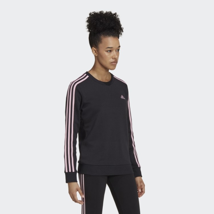 Moletom De Lã Com As Três Listras Preto Adidas Essentials