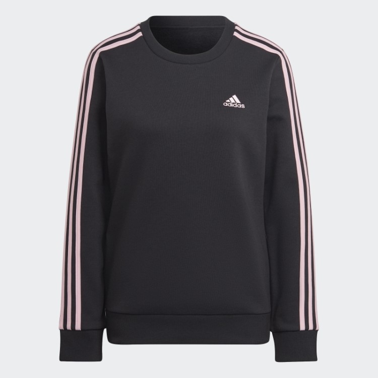 Moletom De Lã Com As Três Listras Preto Adidas Essentials