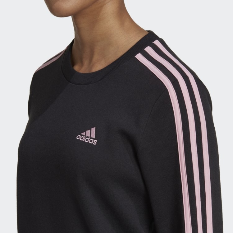 Moletom De Lã Com As Três Listras Preto Adidas Essentials