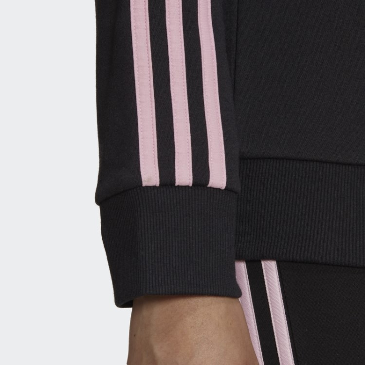 Moletom De Lã Com As Três Listras Preto Adidas Essentials