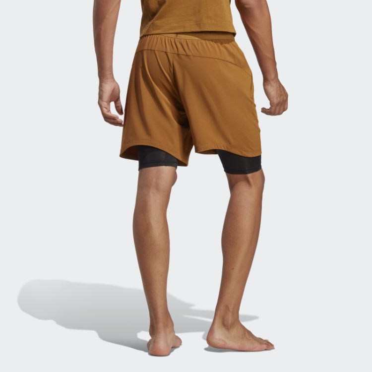Bermuda 2 Em 1 Adidas Bronze Yoga Training