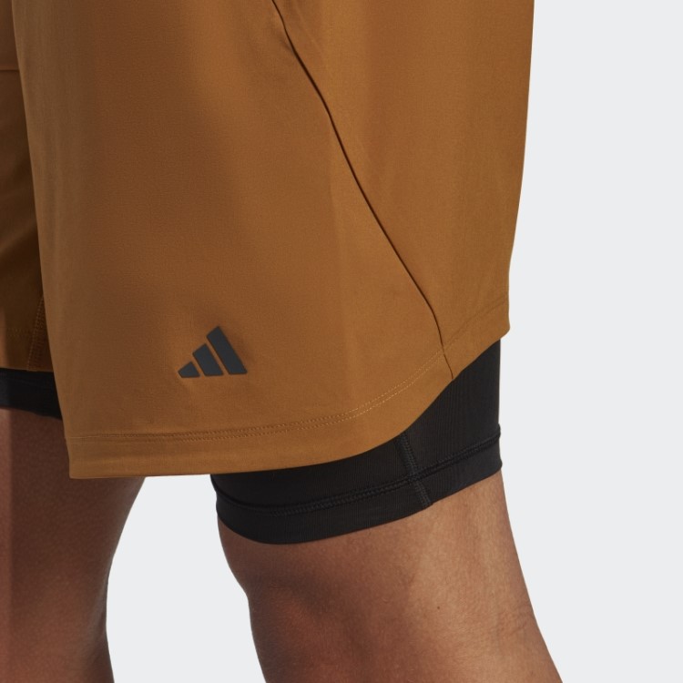 Bermuda 2 Em 1 Adidas Bronze Yoga Training