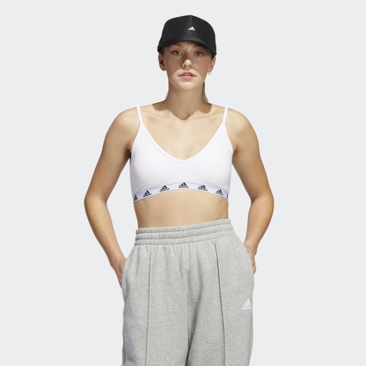 Sutiã Branco Adidas Purebare Light-support