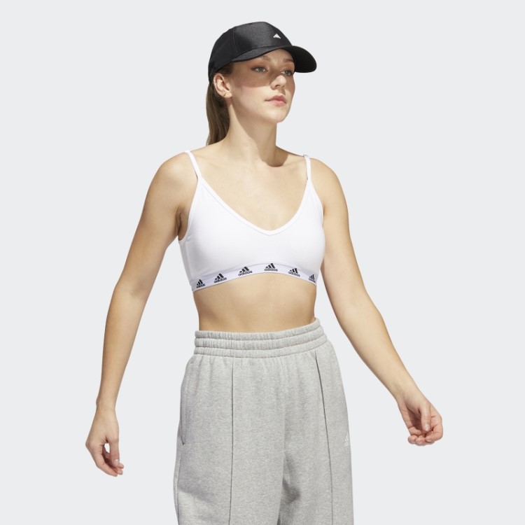 Sutiã Branco Adidas Purebare Light-support