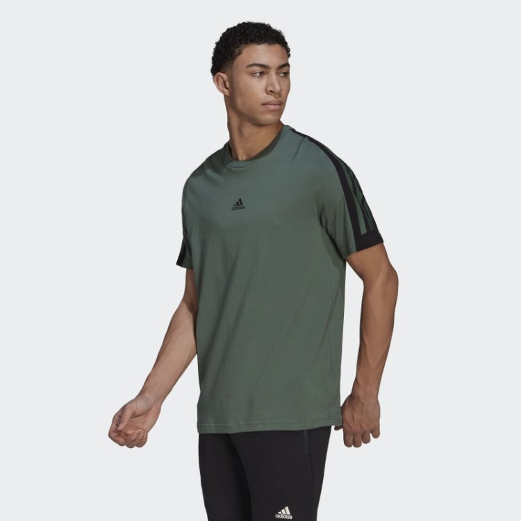Camiseta Com As Três Listras Adidas Green Oxide Future Icons