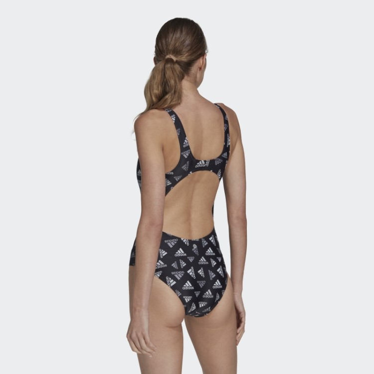Maiô Preto Fashion Adidas Com Estampa Allover