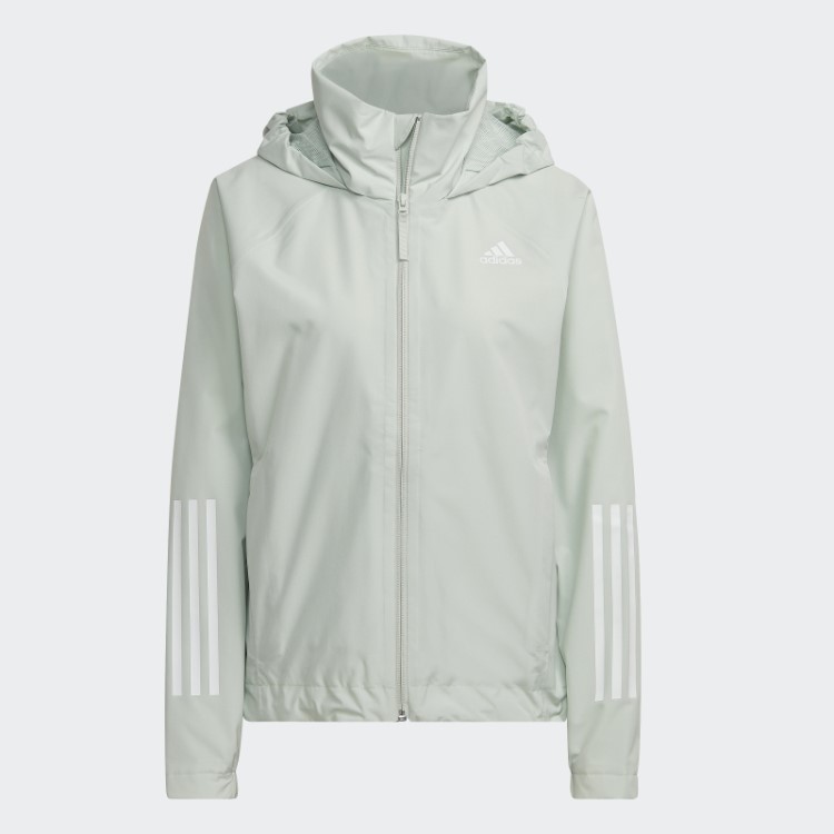 Adidas Bsc 3 Listras Jaqueta Rain.rdy Verde