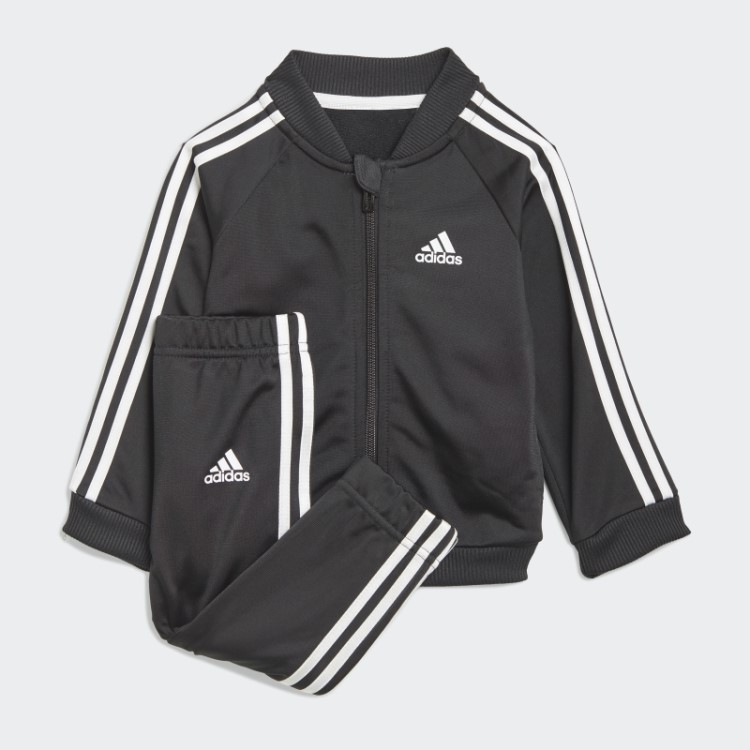 Fato De Treino De Tricô Preto Adidas Com As 3 Riscas